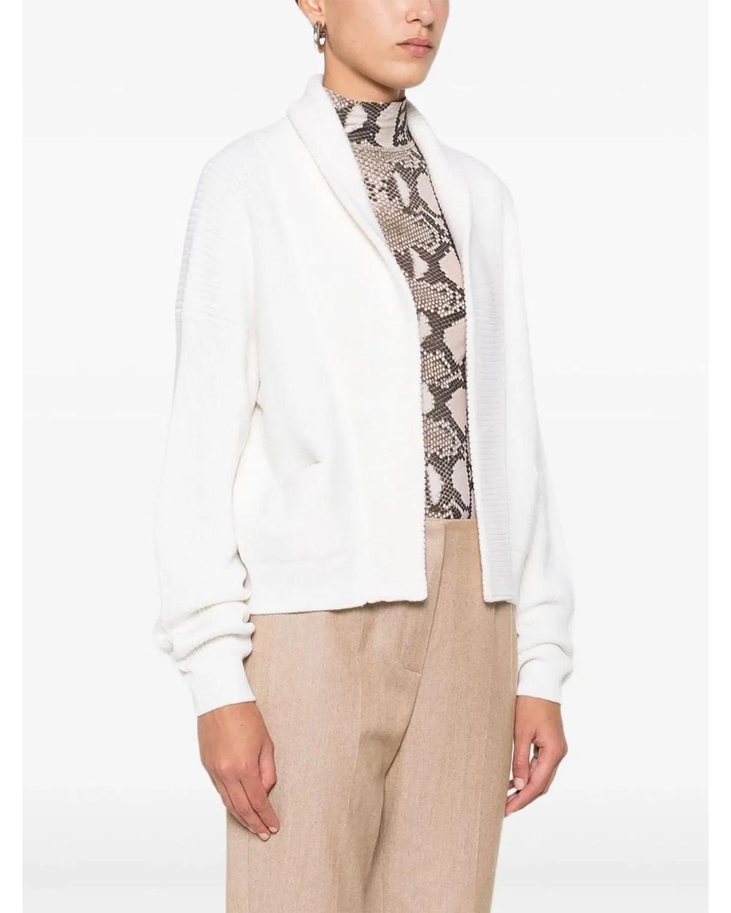 Forte_forte White Virgin Wool Elastane Outerwear