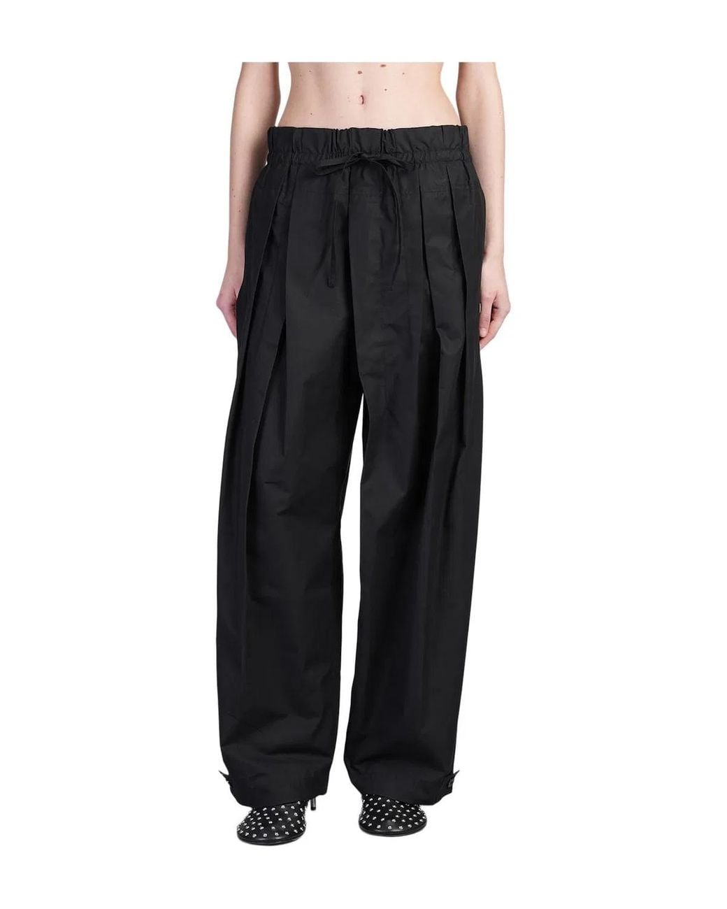 Jil Sander Black Adjustable Tablillas Pants