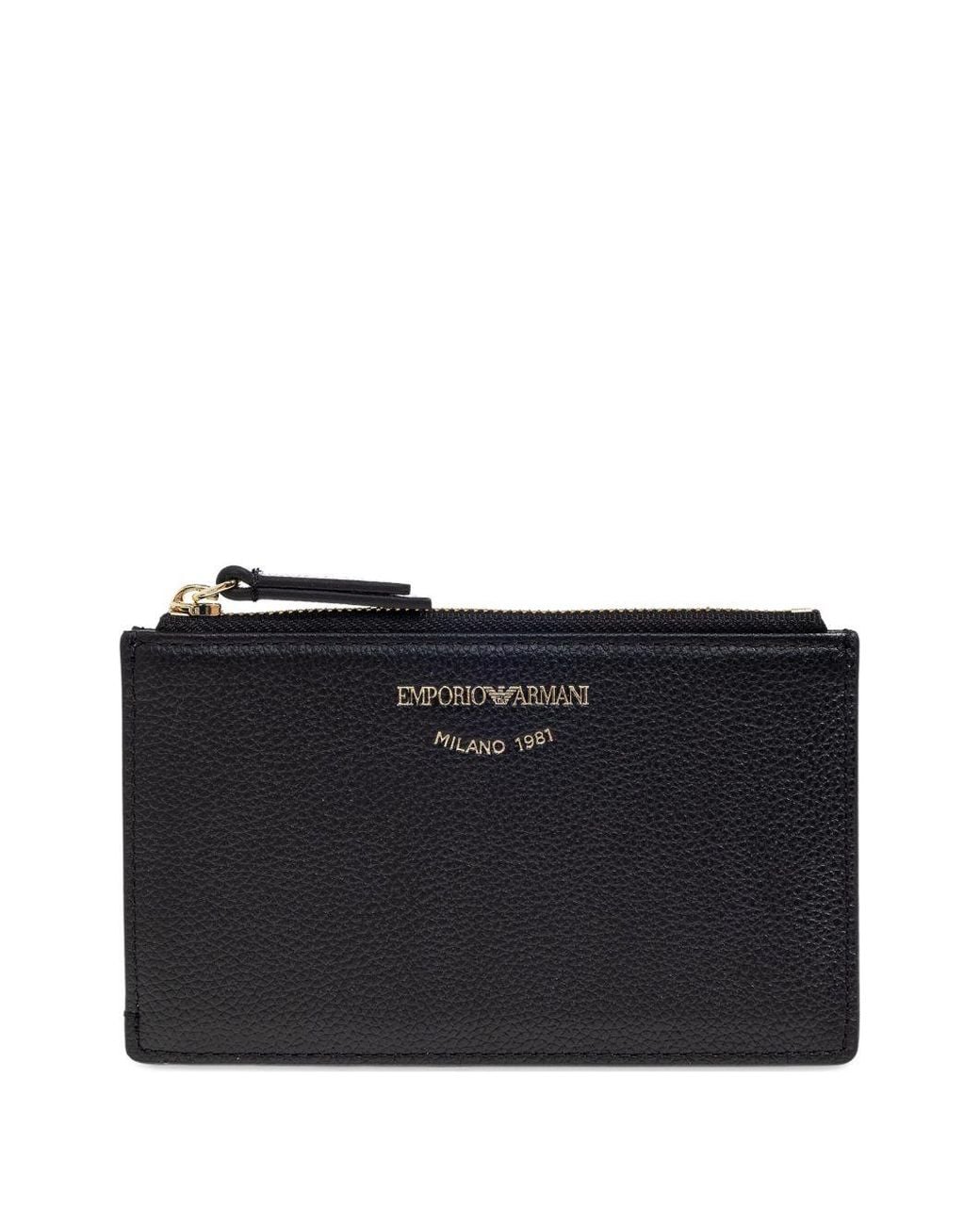 Emporio Armani Black Wallets Bovine Leather