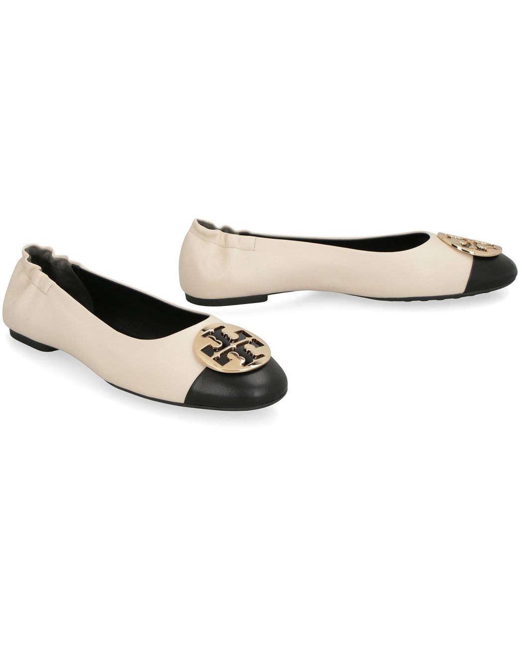 Tory Burch White Elegant Ballerina Leather Cap