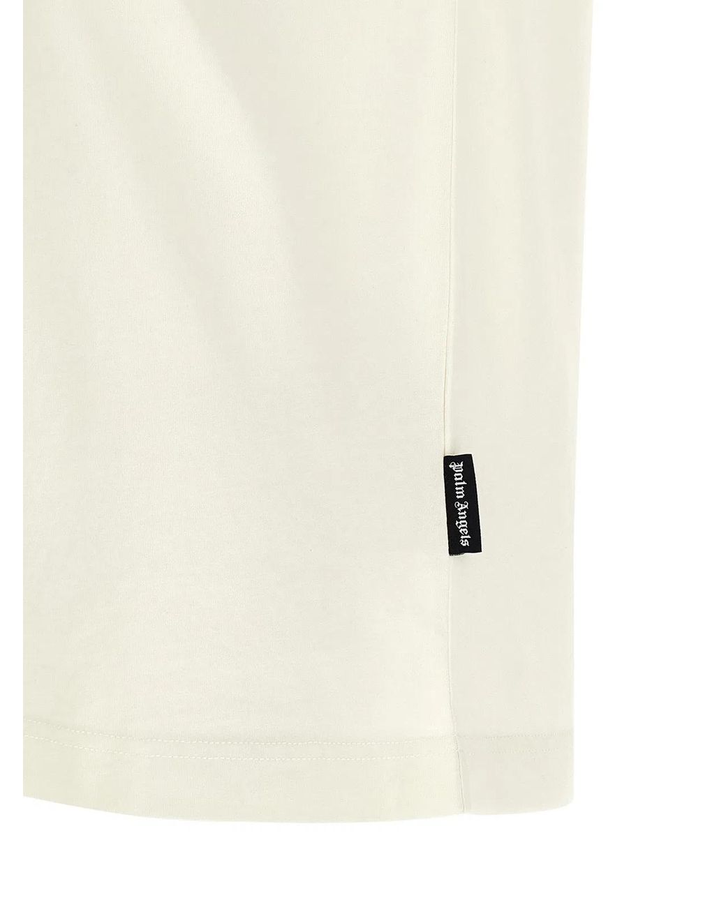 Palm Angels White 'Neck Logo' T-Shirt for men