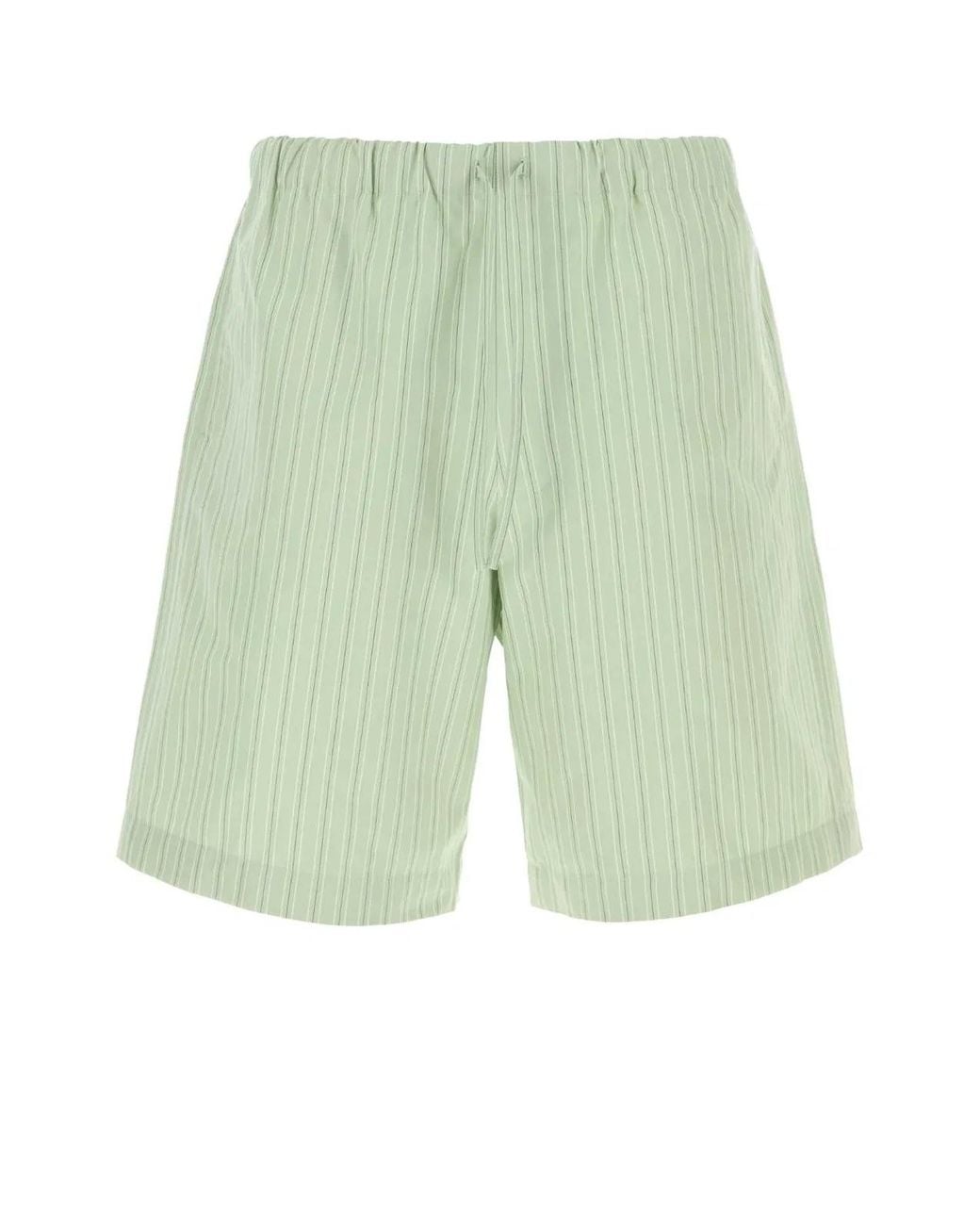 Dries Van Noten Green Embroidered Opini Piperi Bermuda Shorts for men
