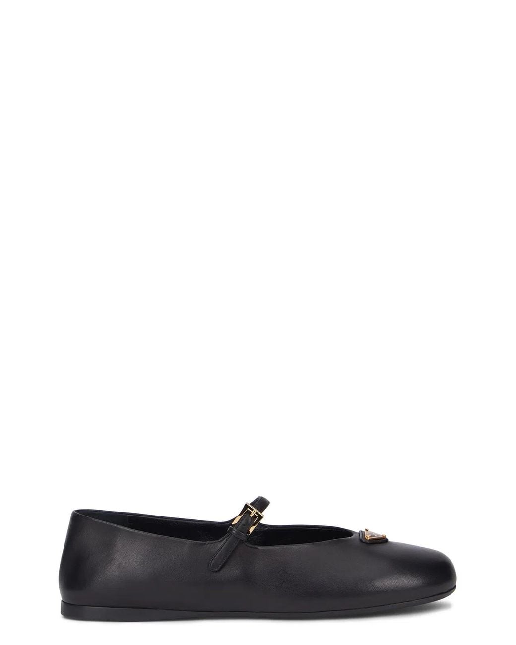 Prada Black Nappa Leather Ballerinas
