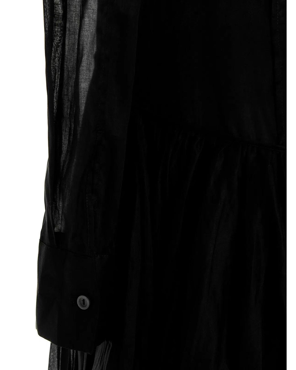 Jil Sander Black Pleated Skirt Dress