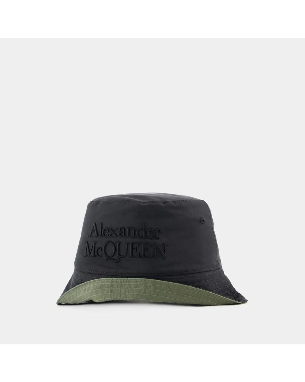 McQueen Black Low Rever Bucket Hat for men
