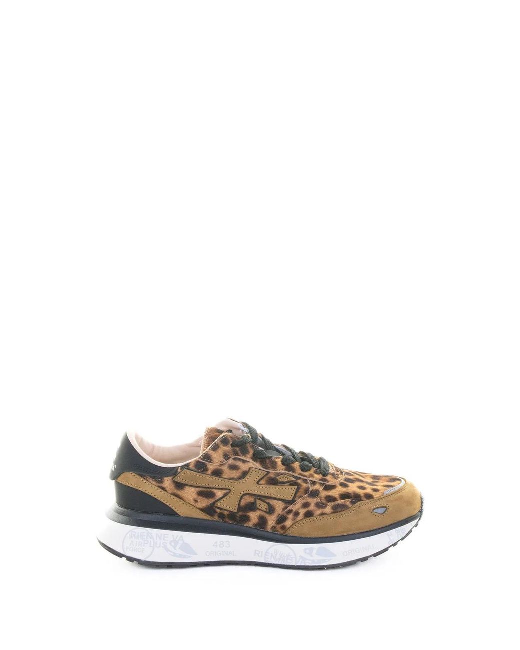 Premiata White Sneakers Textiel Leather Rubber
