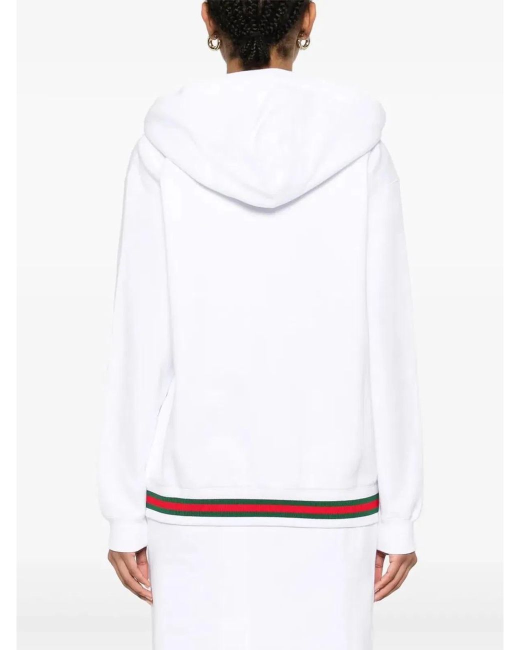 Gucci White Sweatshirt With Web
