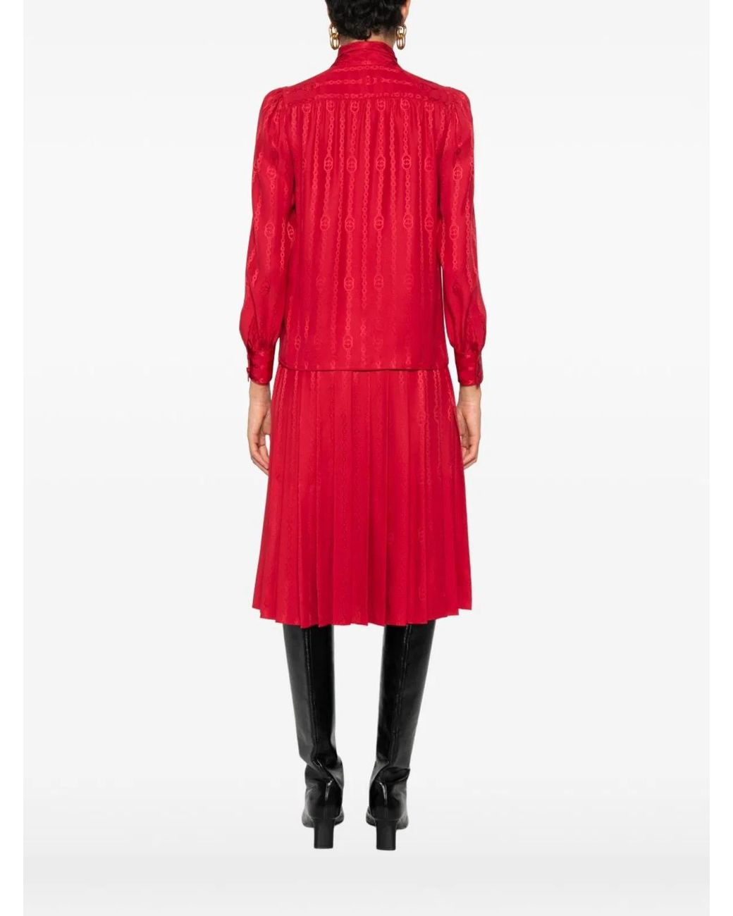 Gucci Red Silk Shirt