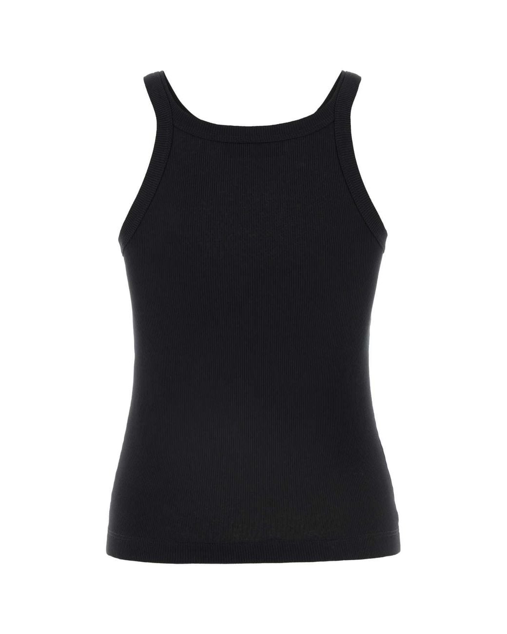 Fendi Black Logo Cotton Tank Top