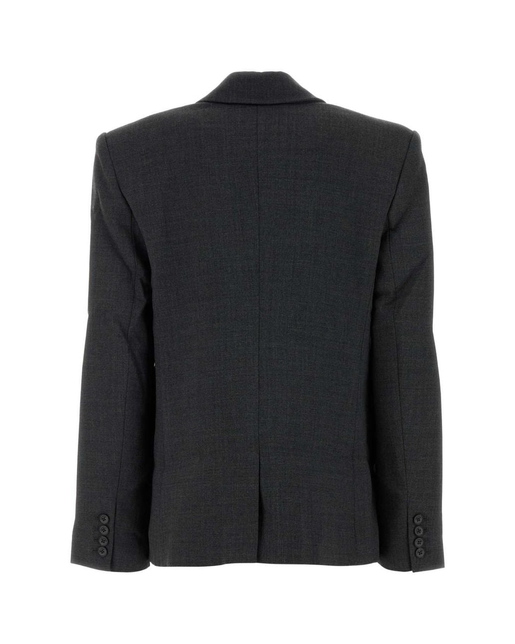 Self-Portrait Black Graphite Twill Oversize Blazer