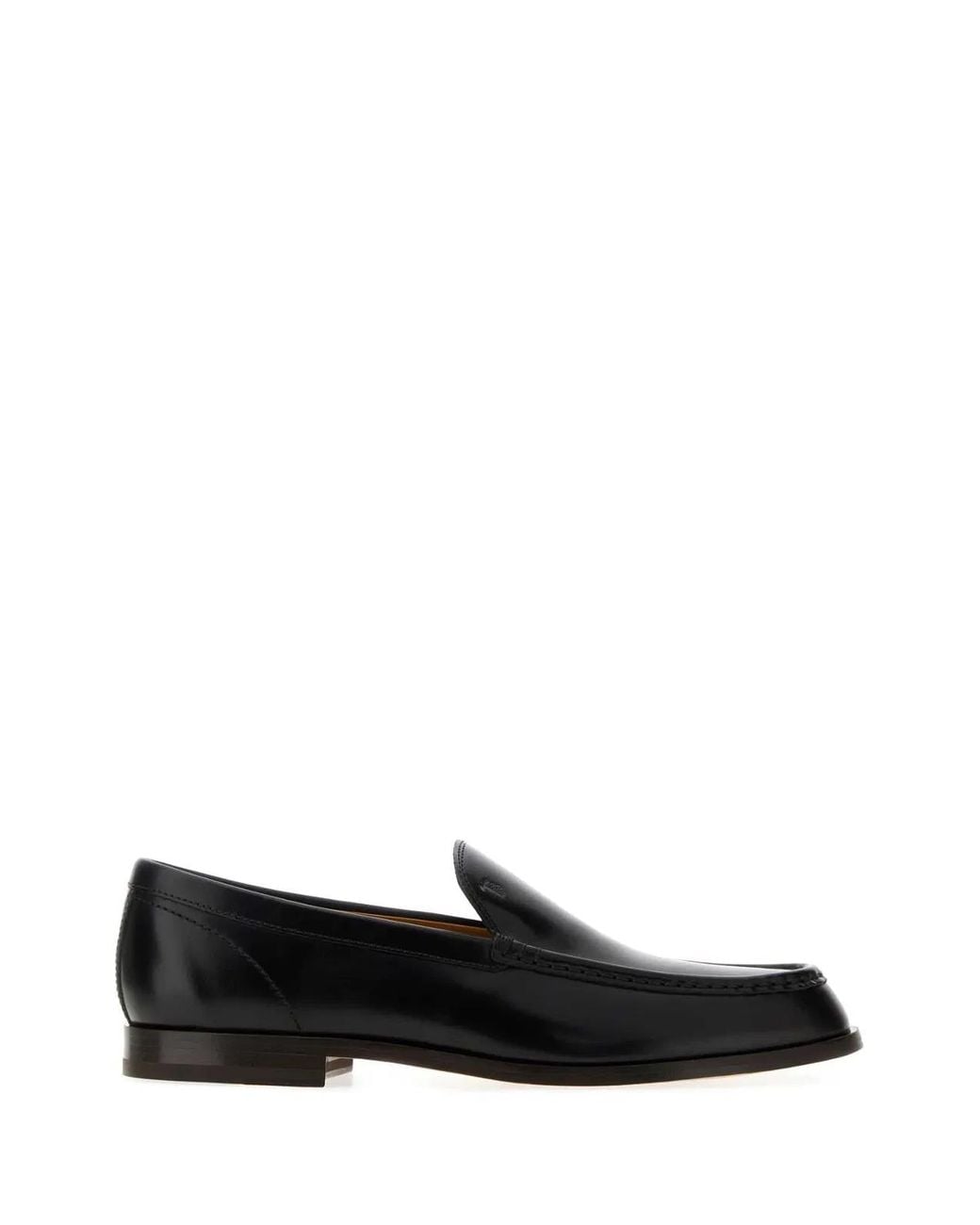 Tod's Black Leather Loafers for men