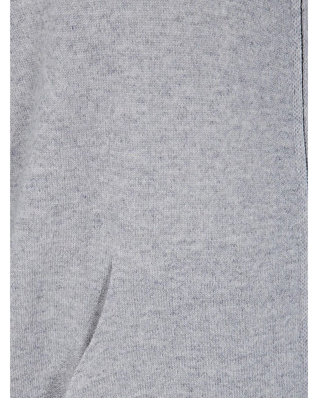 FILIPPO DE LAURENTIIS Gray Long Sleeves Cashmere Wool Full Zip Hoodie for men