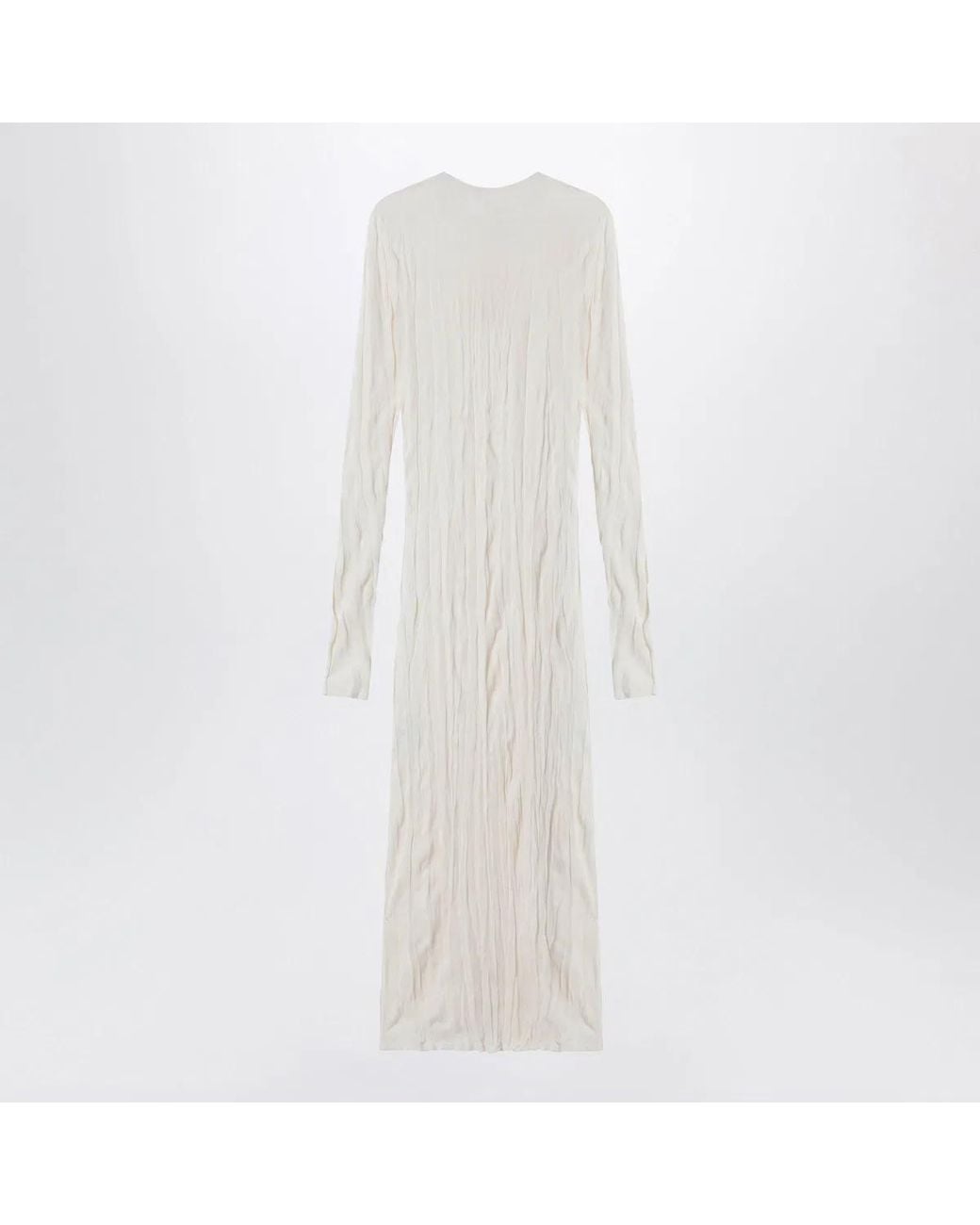 Totême  White Light Apricot Crinkled Knit Dress