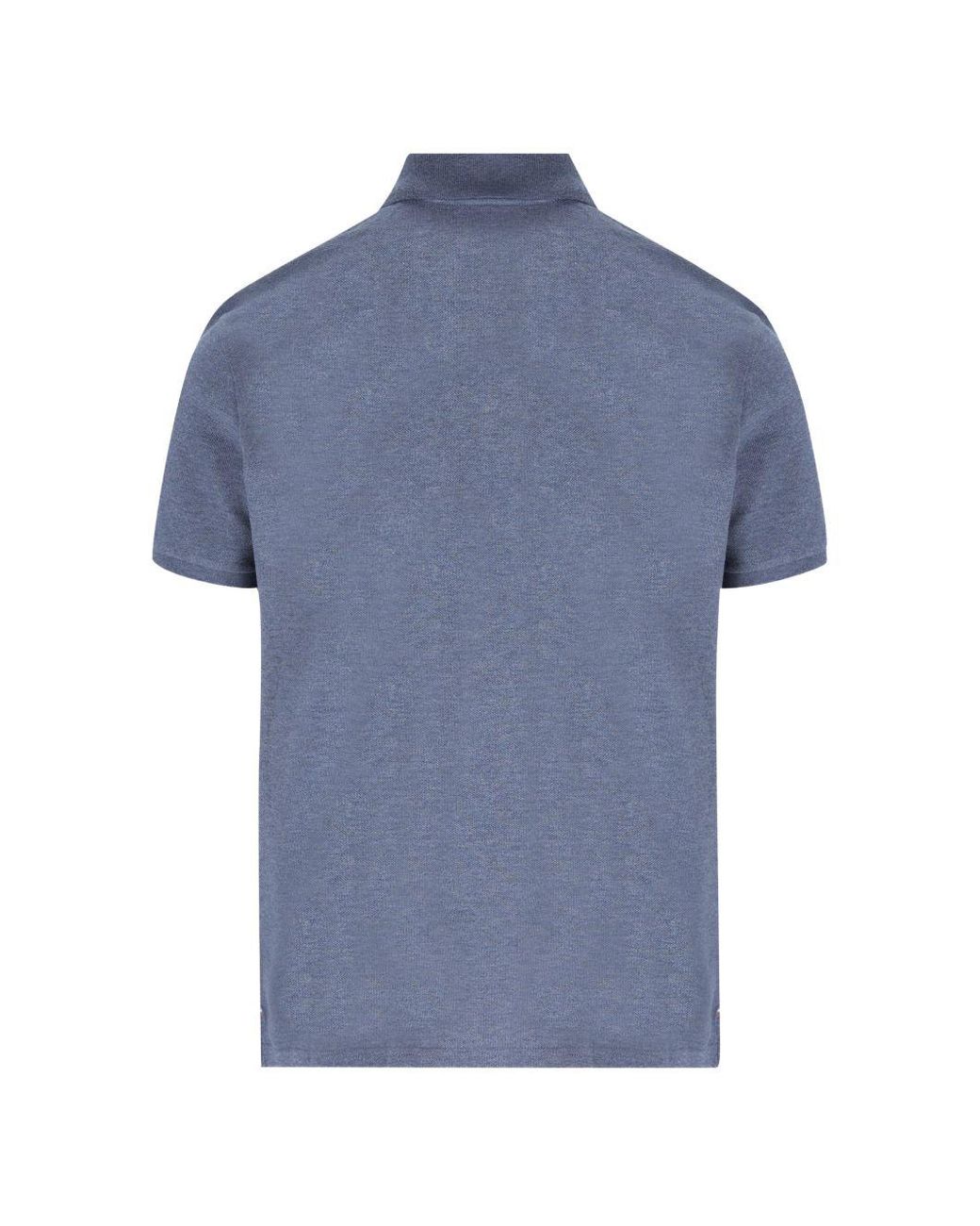 Moncler Blue Cotton T Shirt