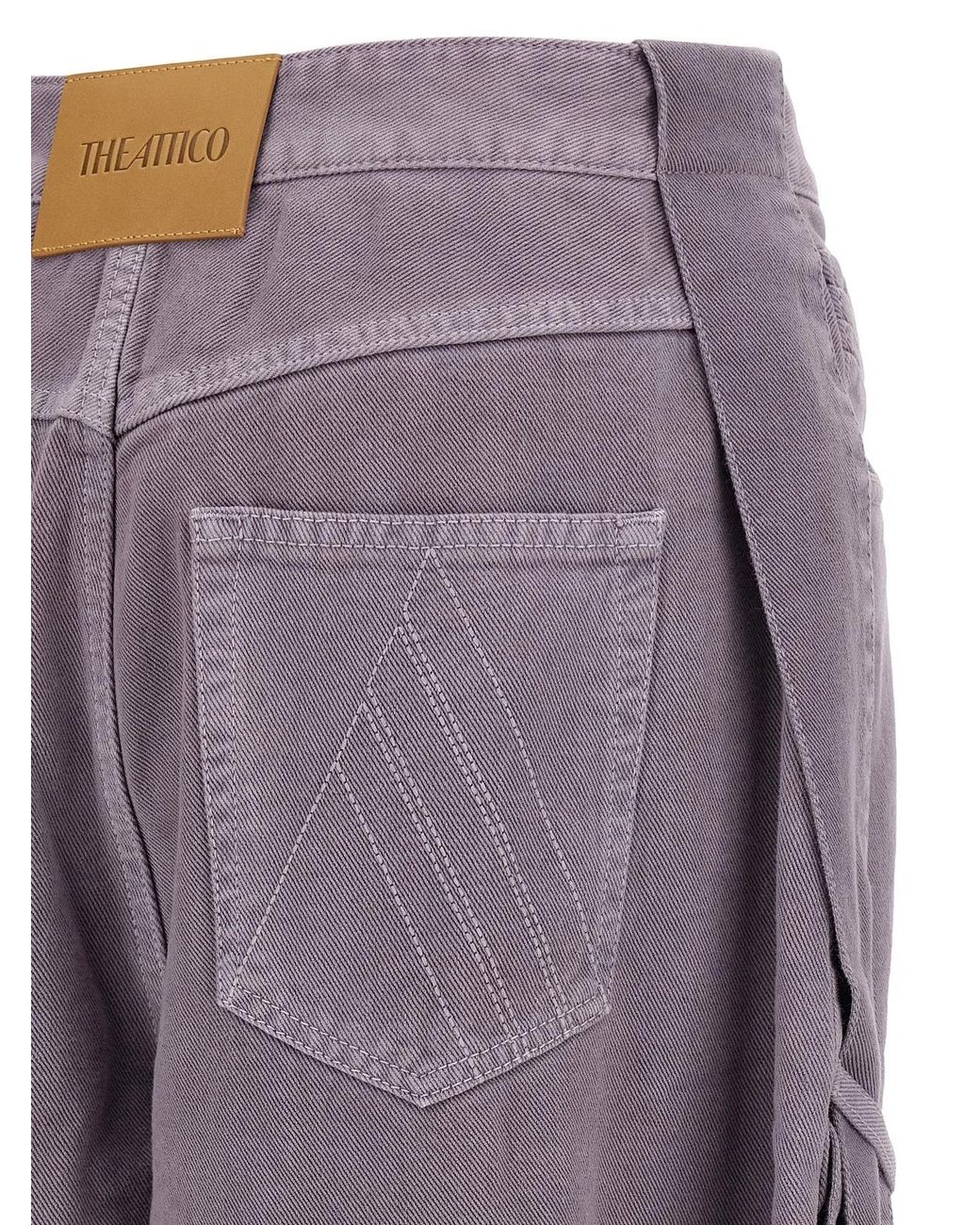The Attico Purple Garment-Dyed Jeans