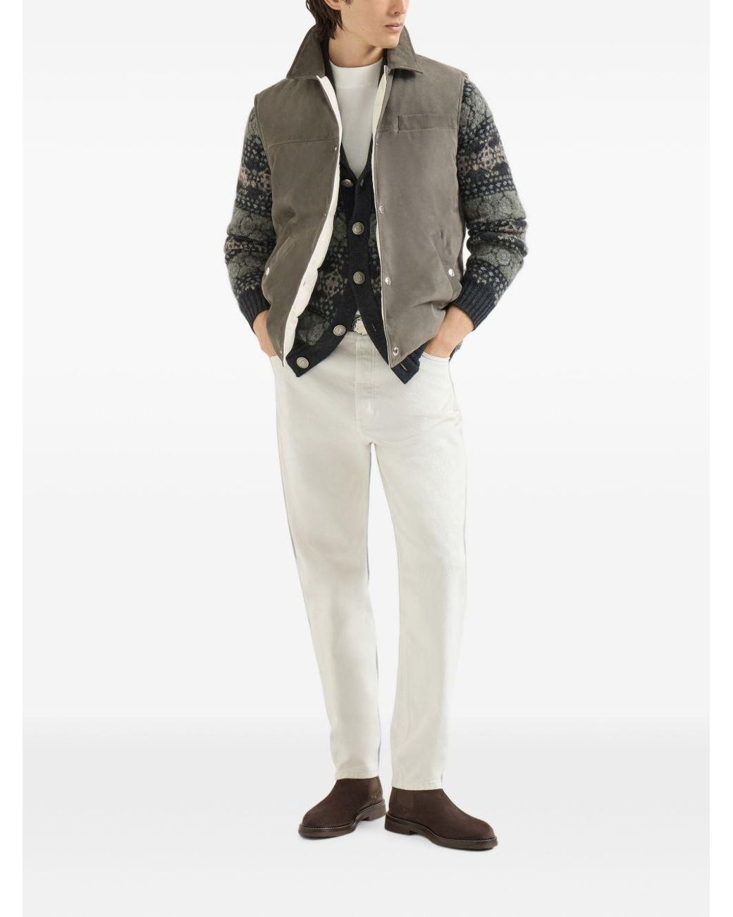 Brunello Cucinelli Black Cashmere Cardigan for men