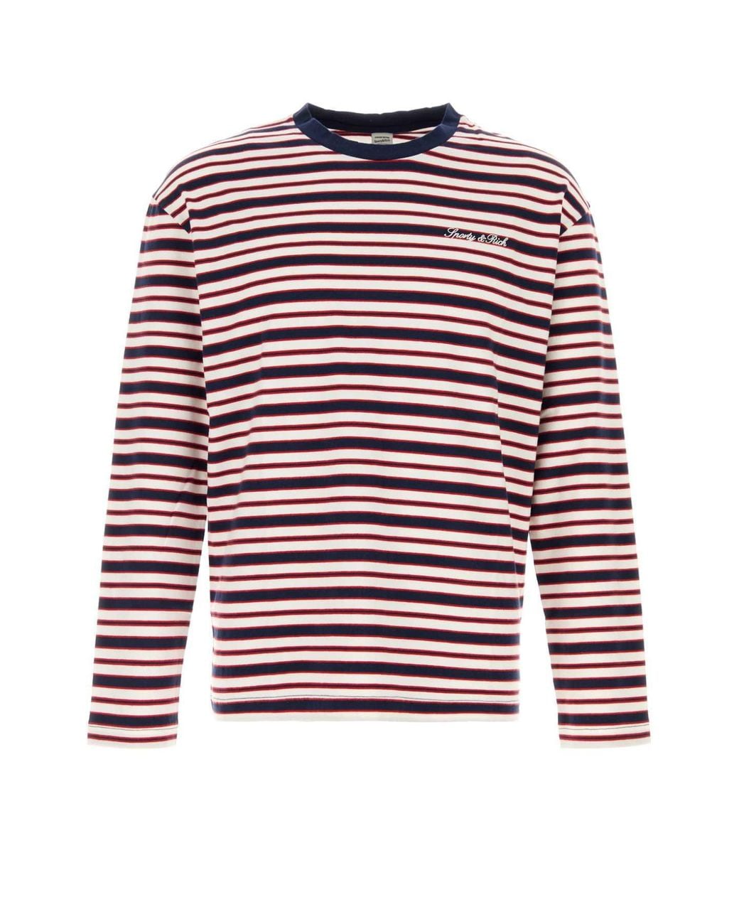 Sporty & Rich Red Sporty & Rich Signature Logo Easy Longsleeve for men