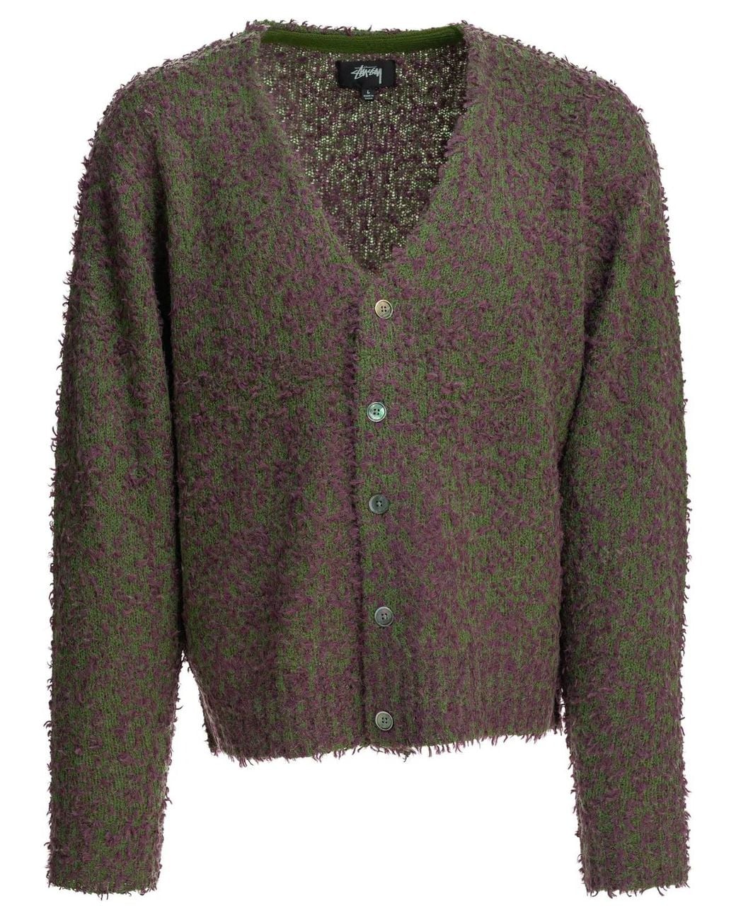 Stussy Green Stussy Nylon Wool Acrylic Alpaca Knitwear for men