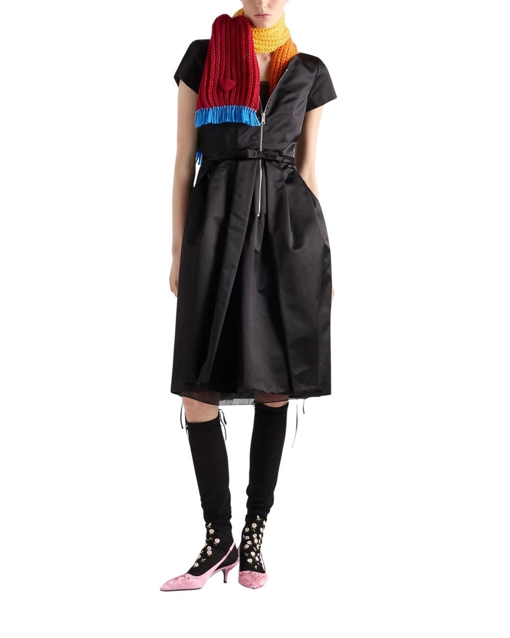 Prada Black Duchesse Silk Dress