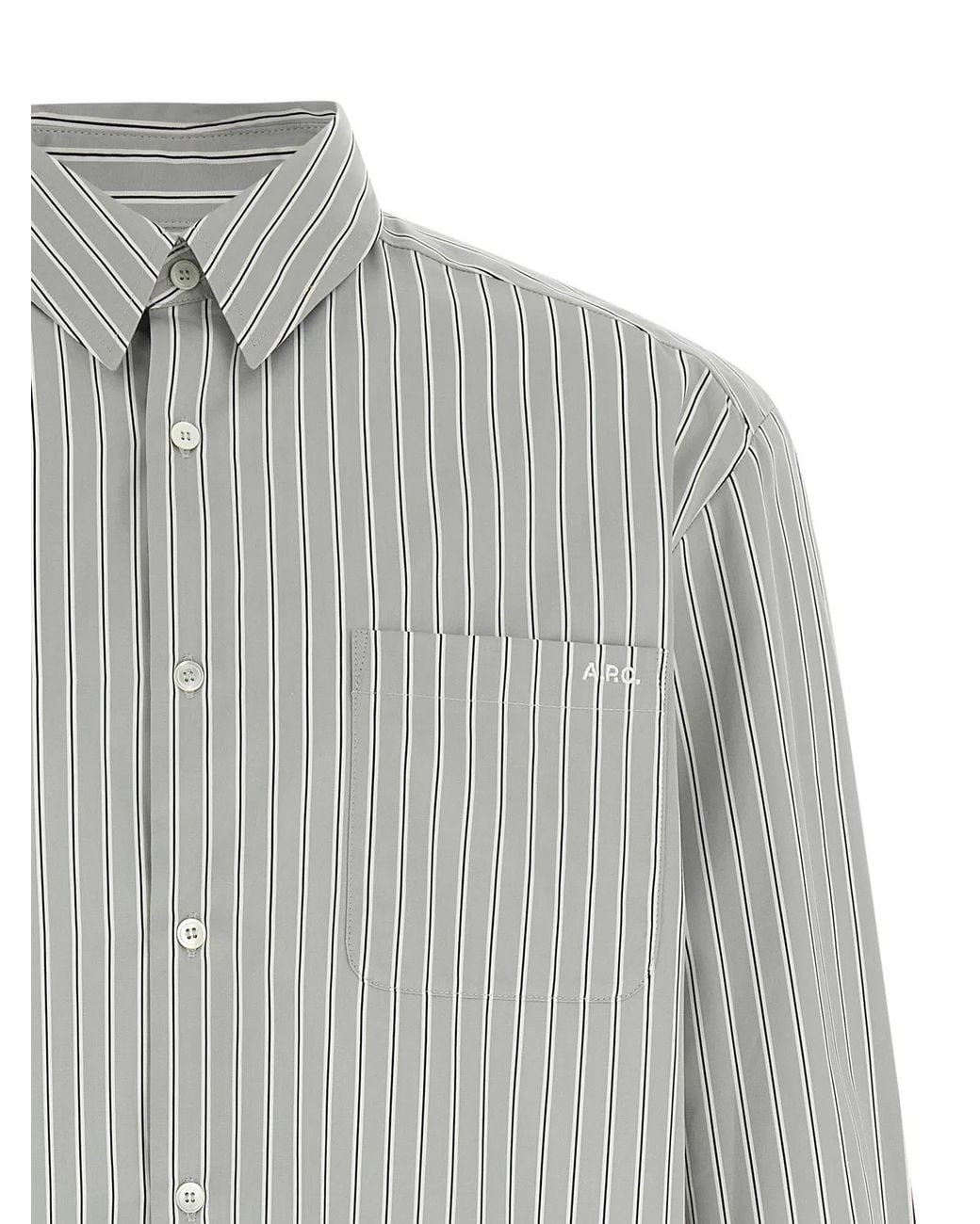 A.P.C. Gray 'Malo' Shirt for men