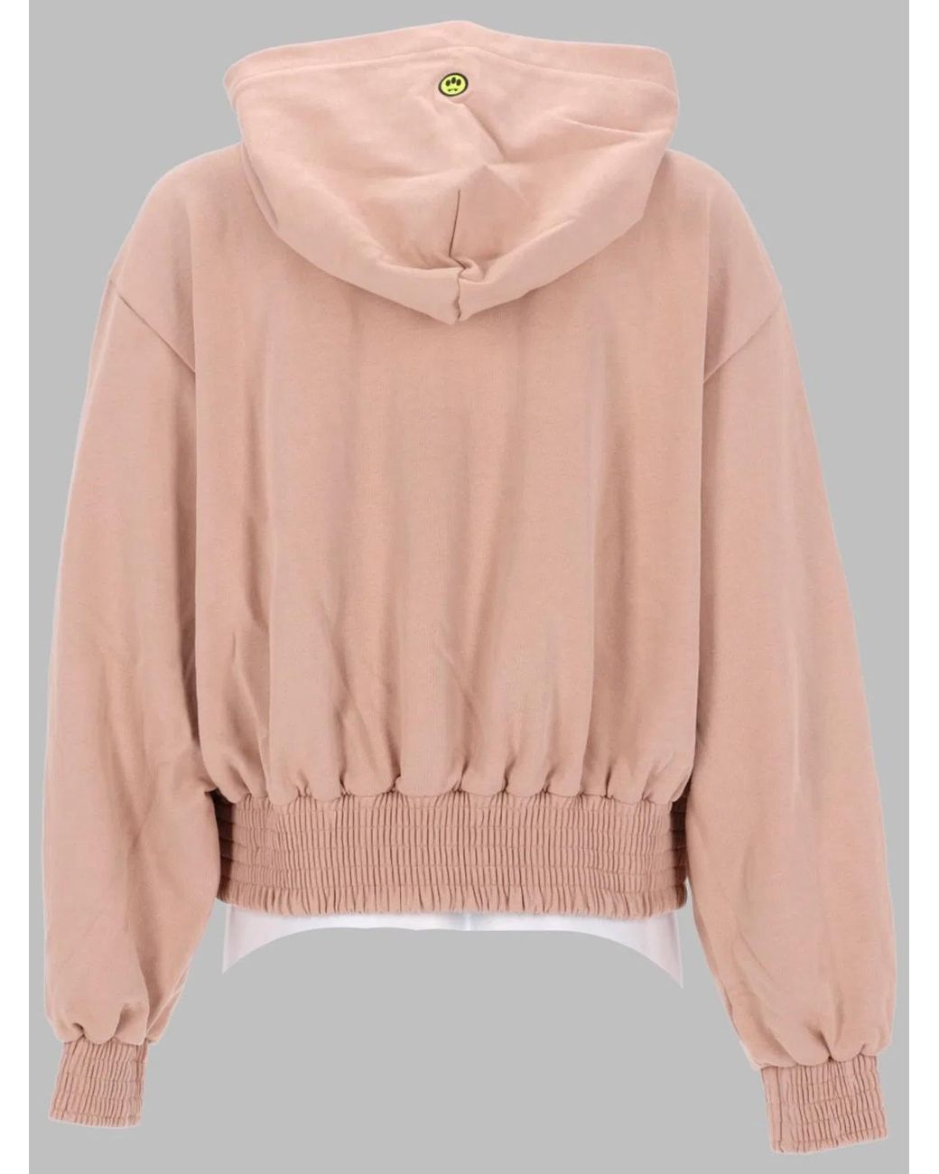 Barrow Pink Felpa Con Zip E Cappuccio