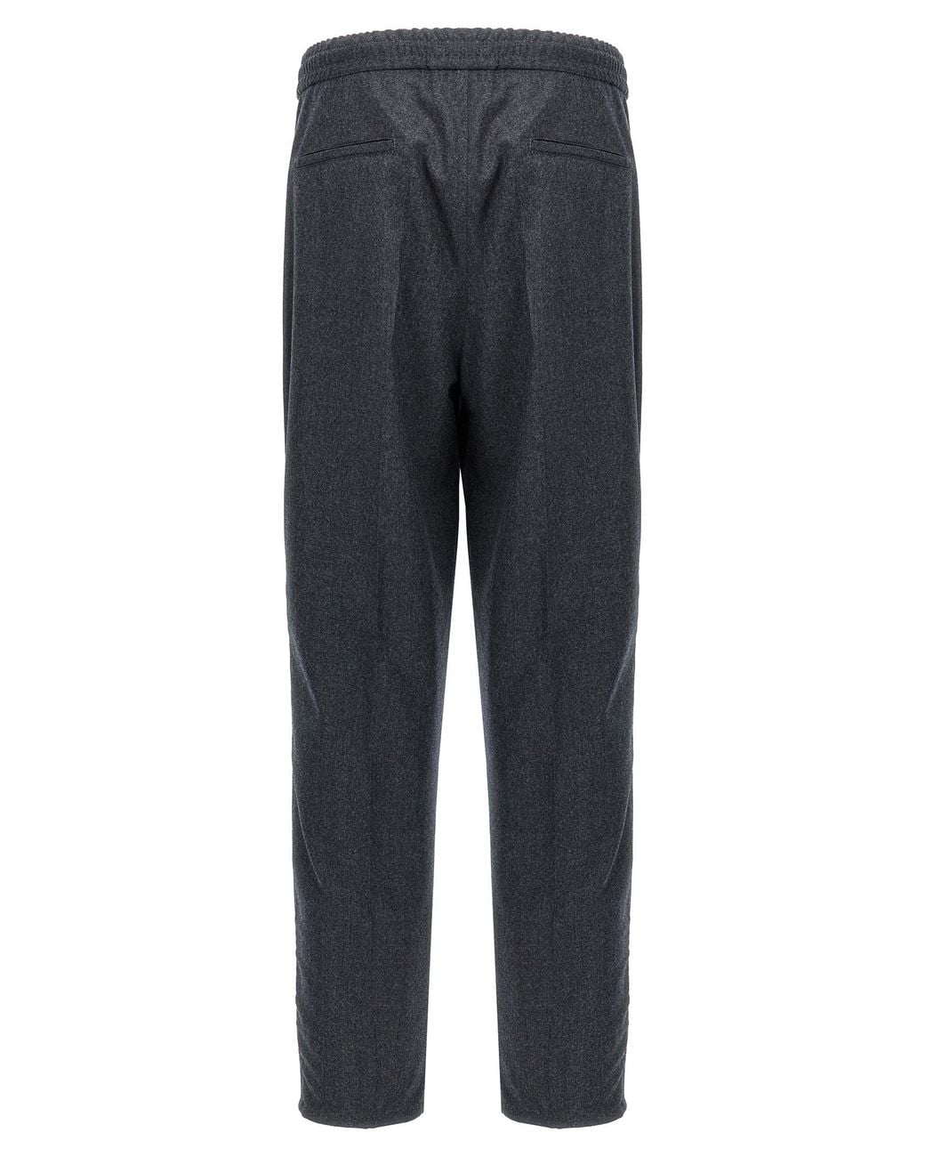 Brunello Cucinelli Gray Front Pleat Pants for men