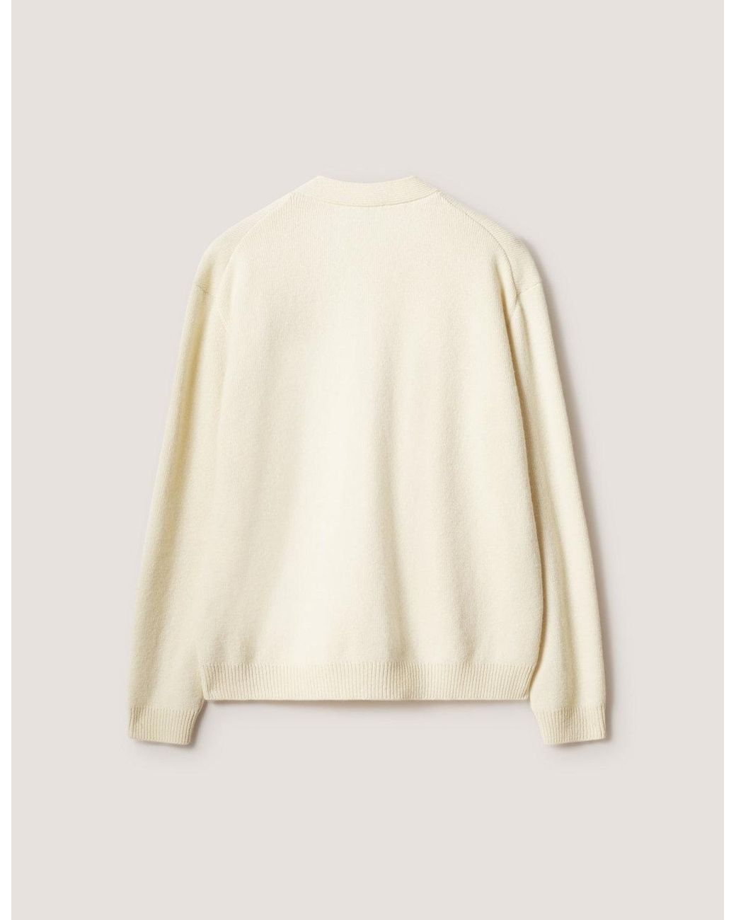 Maison Kitsuné Natural Fox Head Milan Lamswool Cardigan for men