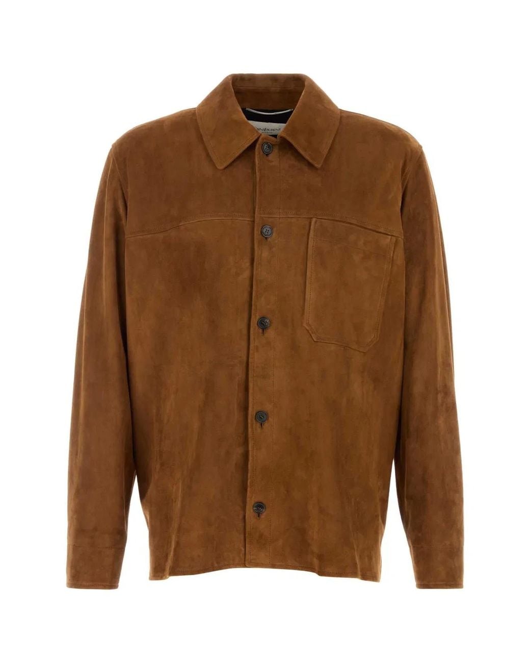 Saint Laurent Brown Caramel Suede Jacket for men