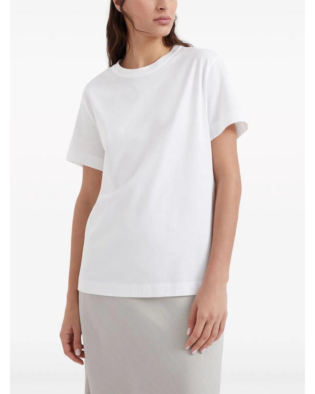 Brunello Cucinelli White Jersey T-Shirt