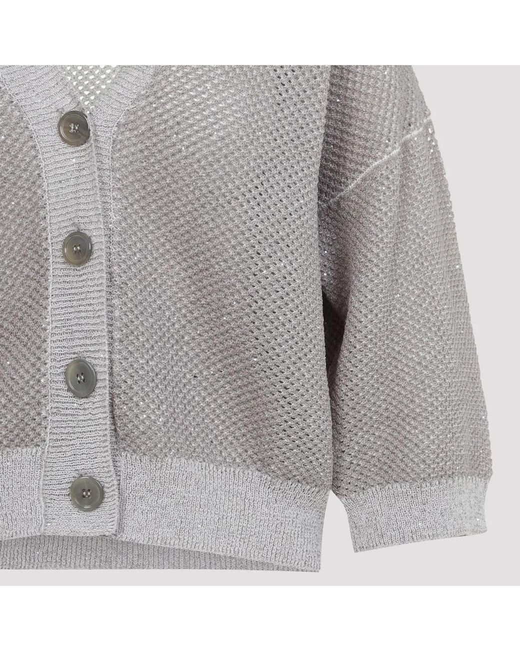 Peserico Gray Tricot Cardigan