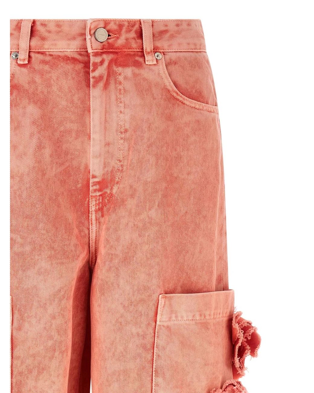 Ganni Orange Cropped Jeans