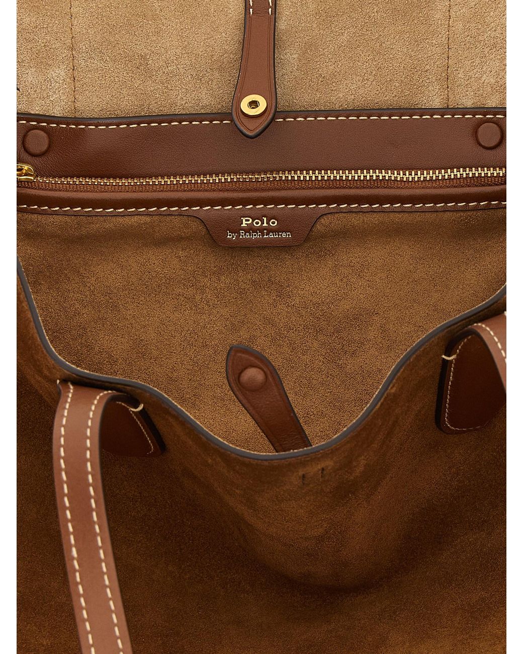 Polo Ralph Lauren Brown 'Bellport' Leather Bag