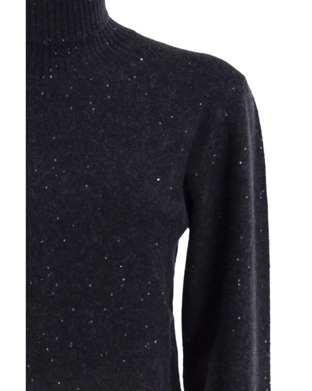 Fabiana Filippi Black Fine Knit Turtleneck