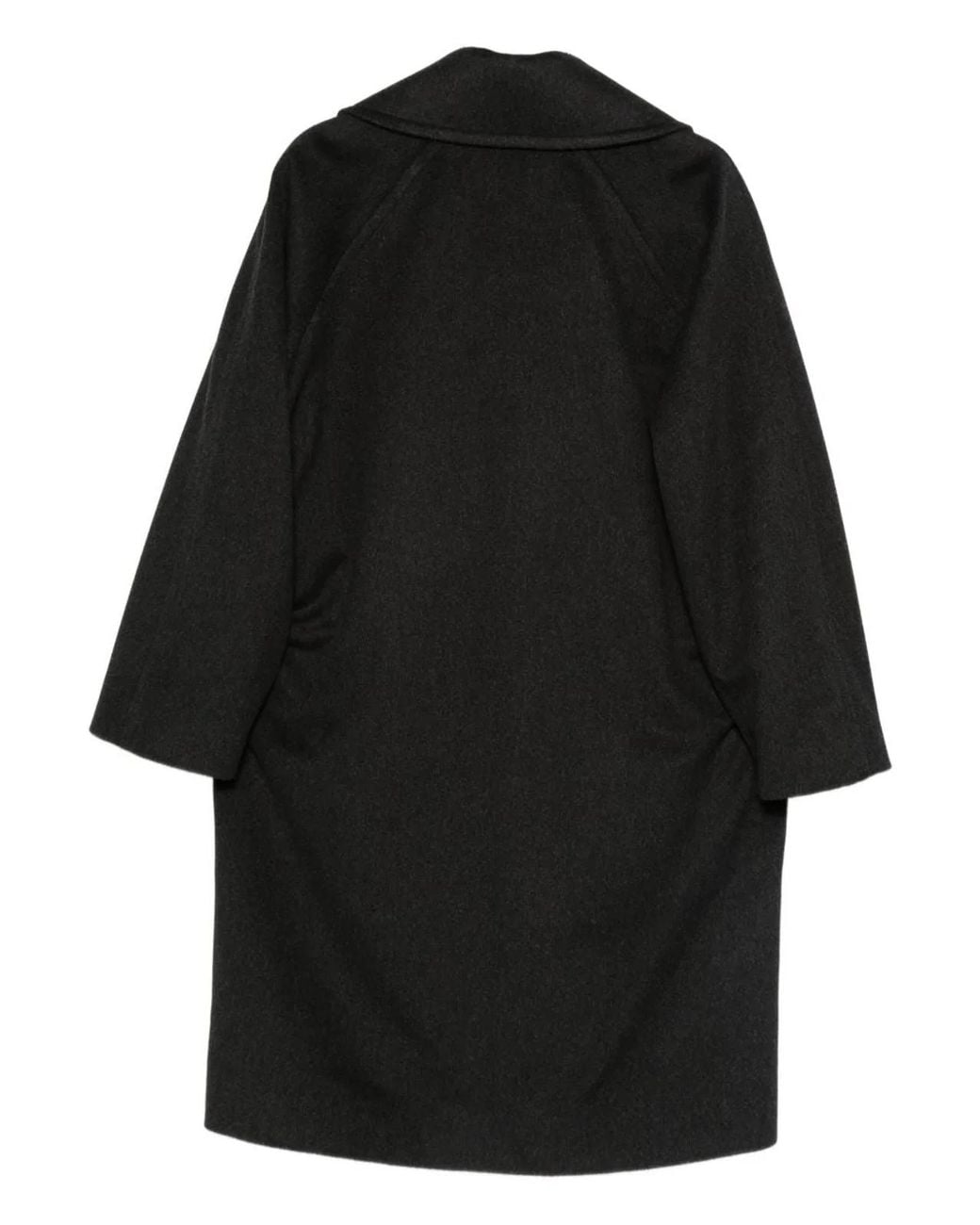 Alberto Biani Black Wool Double-Breasted Coat