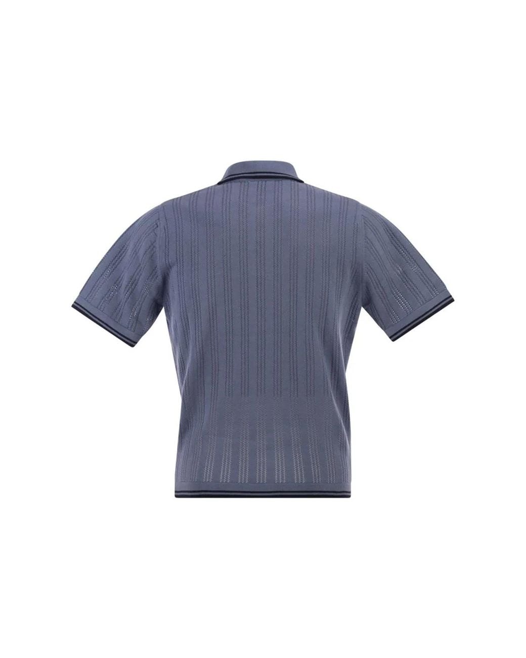 Carhartt Blue Cotton Polo Shirt With Contrasting Trim
