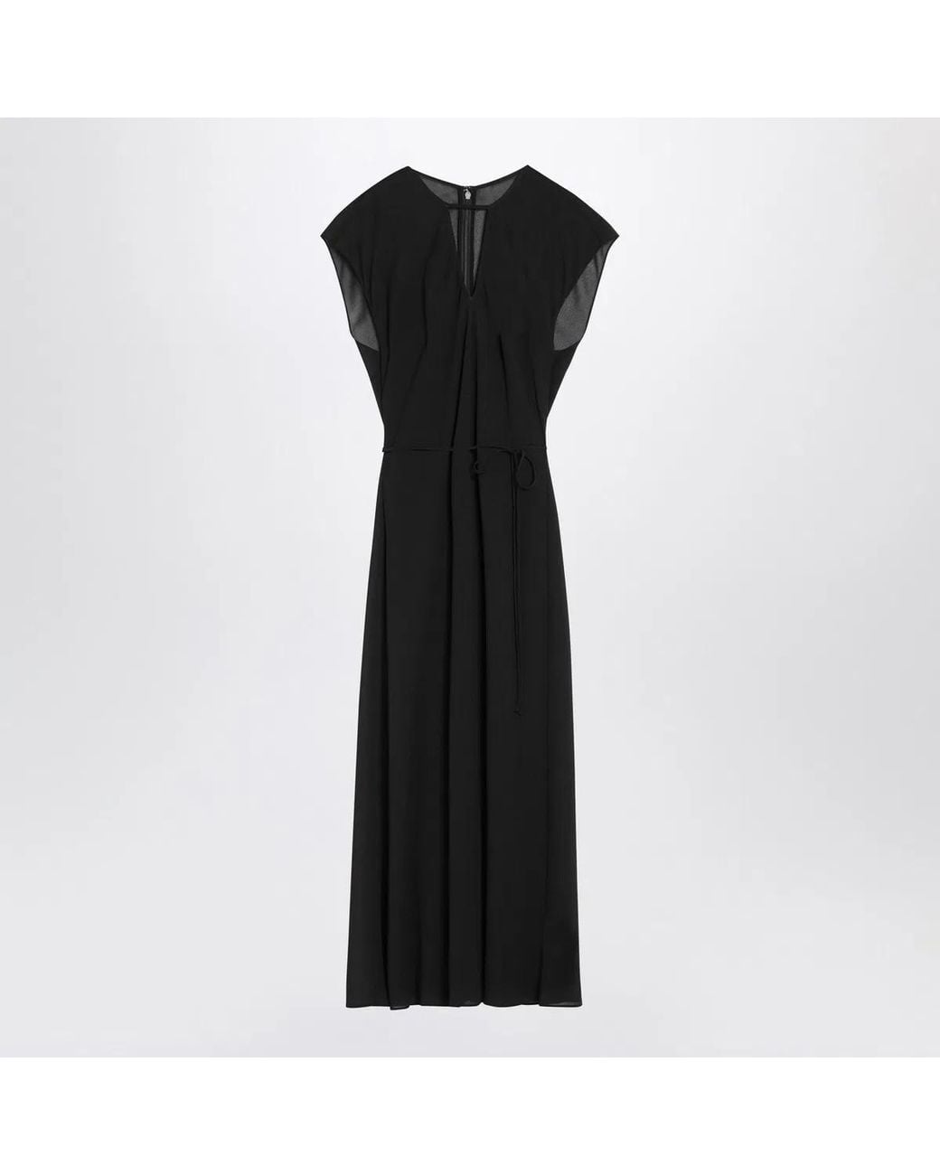 Calvin Klein Black Midi Dress With Belt