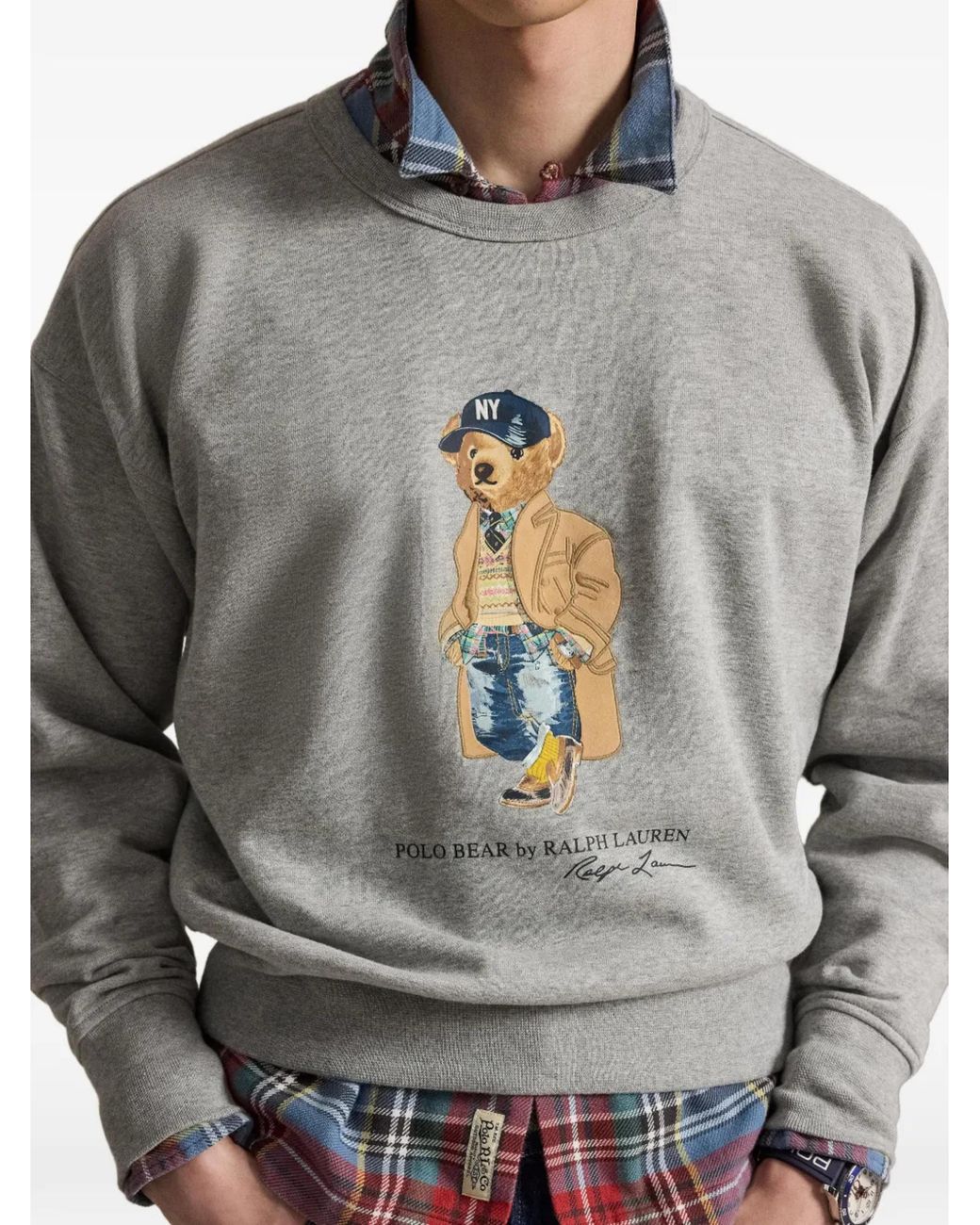 Polo Ralph Lauren Gray Vintage-Fit Polo Bear Sweatshirt for men