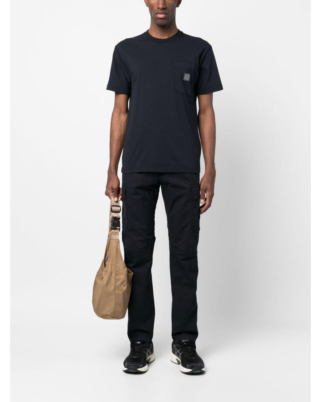 Stone Island Blue Pantalone Regular Tapered for men