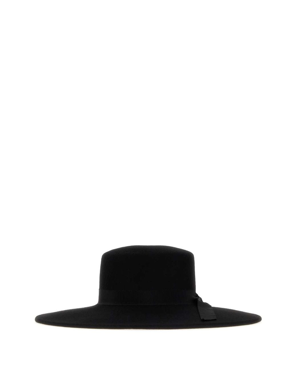 Alanui Black Flannel Hat For