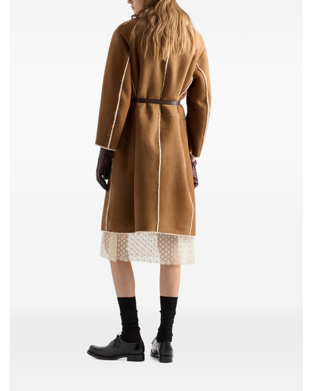 Prada Brown Shearling Coat