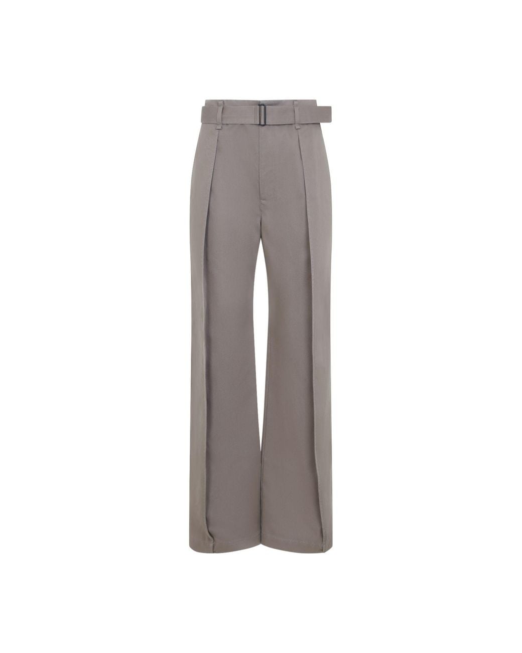 Lemaire Gray Rounded Poly-Cotton Twill Pants