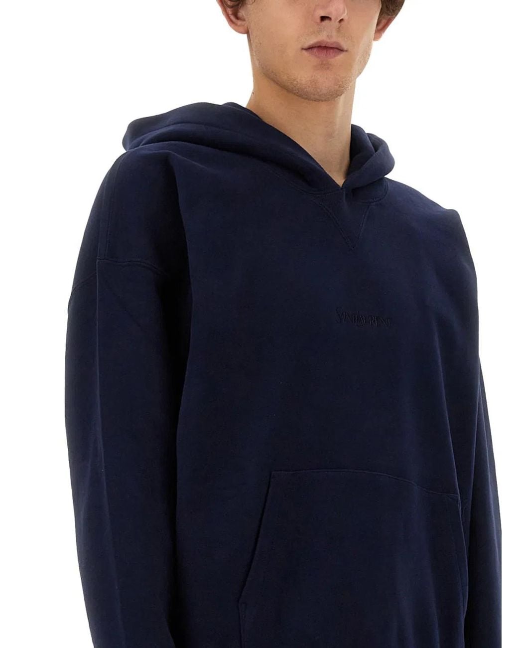 Saint Laurent Blue Classic Hoodie for men
