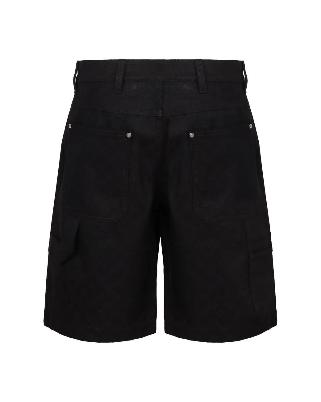 Gucci Black Cotton Bermuda Shorts for men