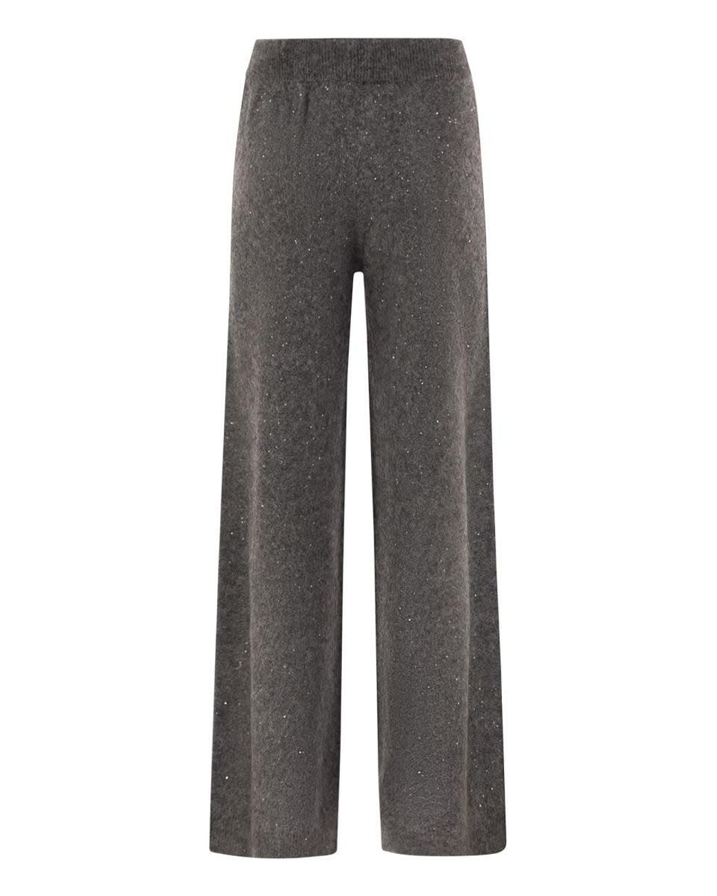Fabiana Filippi Gray Knitted Trousers
