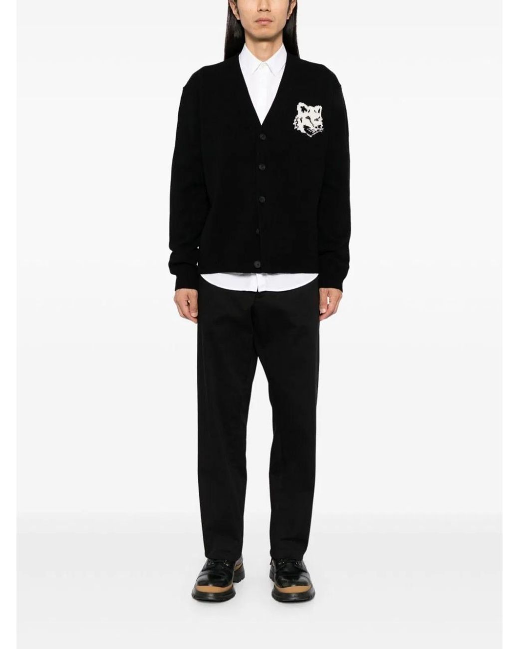 Maison Kitsuné Black Maison Kitsuné Wool Clothing Sweaters for men