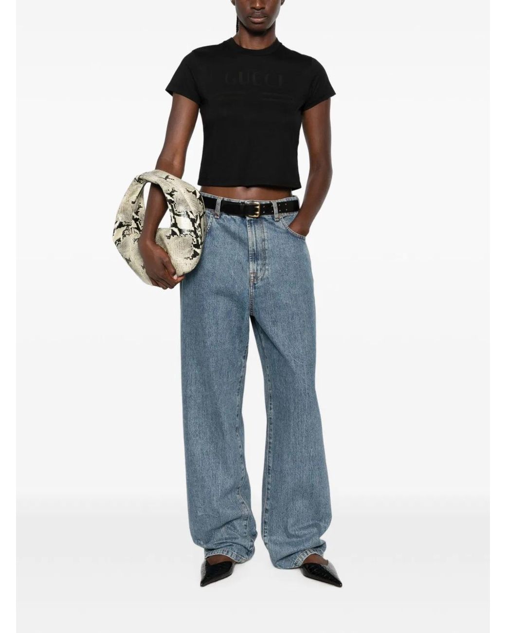Gucci Black Cotton Blend T-Shirt