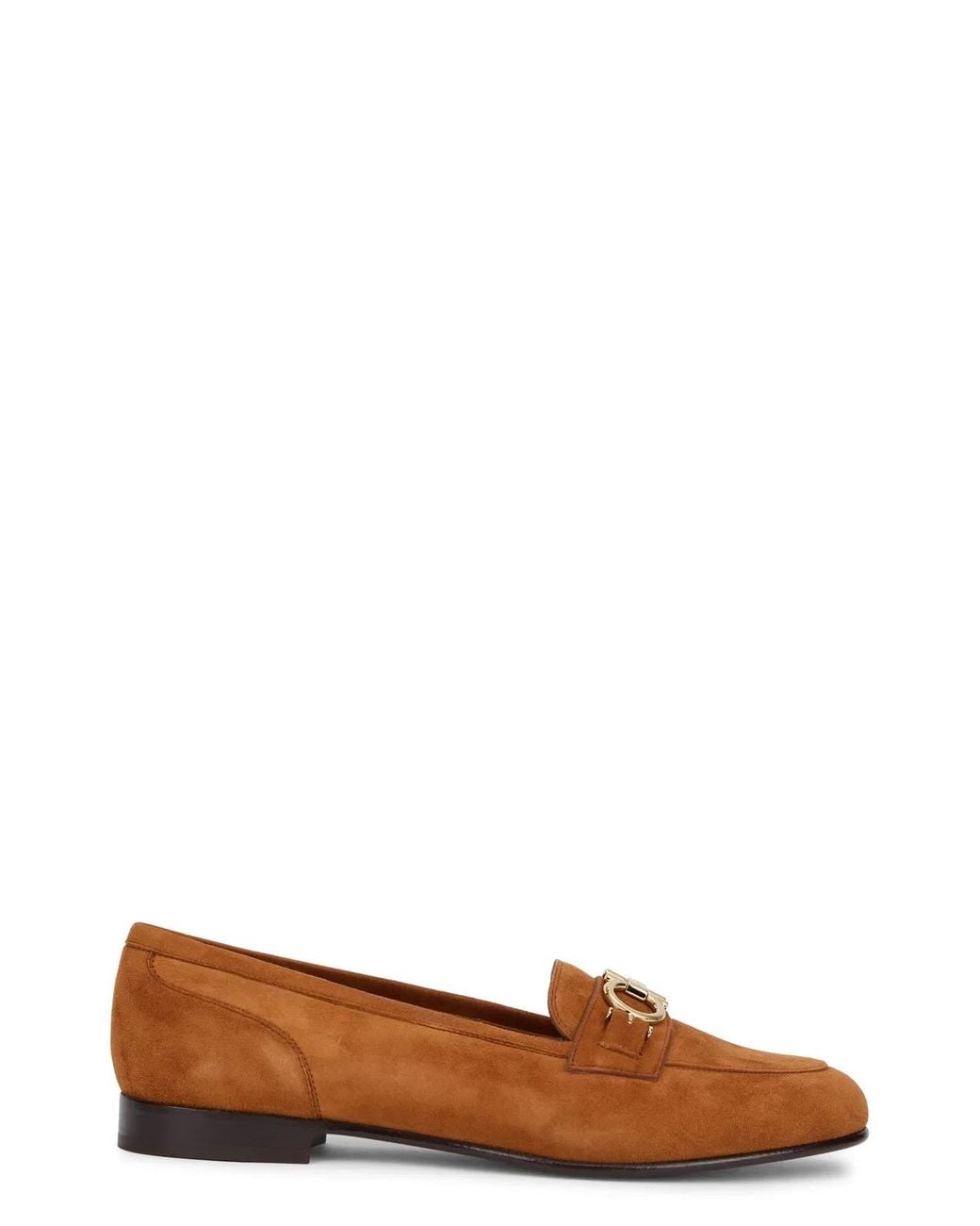 Ferragamo Brown Moccasin Decoration Gancini