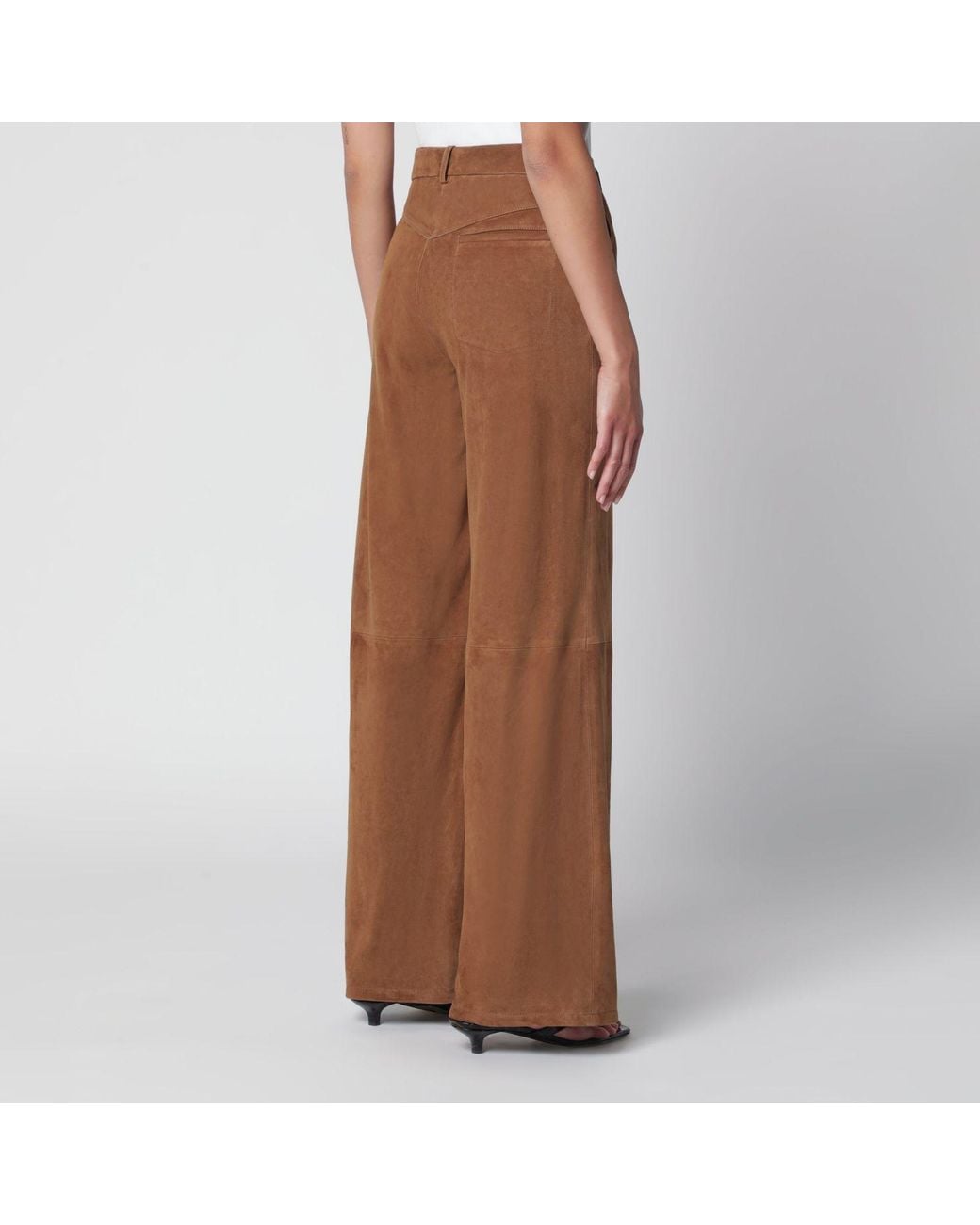 Nour Hammour Brown Coda Wideleg Trousers