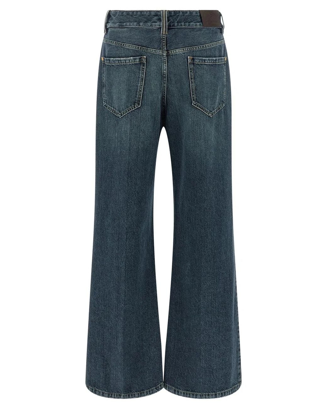 Brunello Cucinelli Blue Cotton Flared Jeans Clothing
