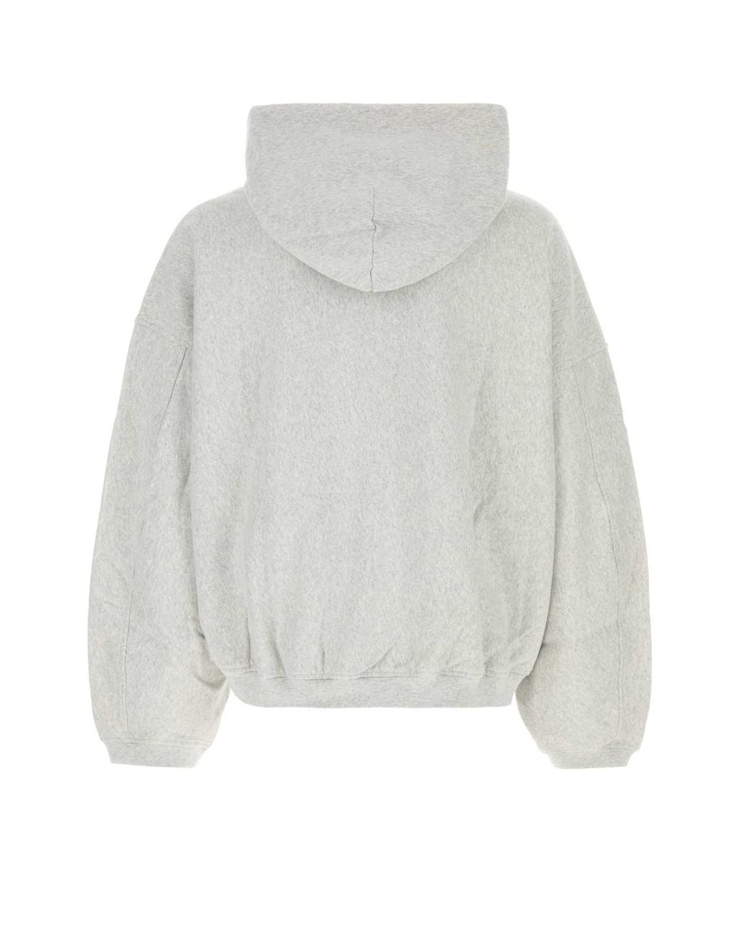 Alexander Wang White Oversized Zip-Up Hoodie W/ Logo Print